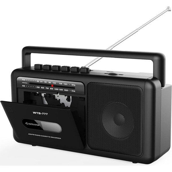 Портативный кассетный плеер Boombox, винтажное AM/FM стерео радио с Bluetooth, USB, разъем для наушников, портативный кассетный магнитофон для дома или