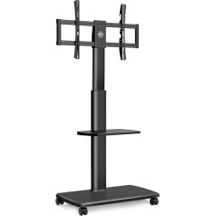 FITUEYES TT206505GB Подставка под телевизор с колесиками / поворотная / регулируемая по высоте / от 32 до 65 дюймов LED LCD / плазма