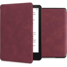 Чехол kwmobile совместим с Amazon Kindle Paperwhite (11 поколение - 2021 год) - защитный чехол-обложка из искусственной кожи для электронной читалки - темно-кра