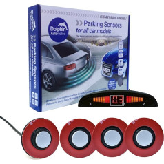 Dolphin DFM450 Ультразвуковые радарные датчики скрытого монтажа OEM Style с 4 дисплеями на приборной панели и аудиосигнализацией - серебристый