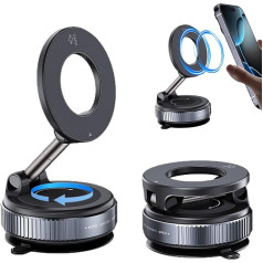 Магнитный автомобильный держатель телефона с вакуумной технологией, держатель мобильного телефона, сильная присоска, регулировка на 360° д