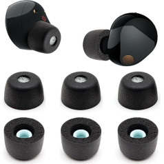 Sony WF-1000XM5 Memory Foam Eartips Сменные поролоновые наушники для Sony WF-1000XM5 Подходит для зарядного кейса (матовая отделка, 3 пары, L)