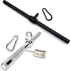 Штанга для бицепса и трицепса | 50 см стальная ручка прямая | короткая перекладина для подтягивания на латах/перекладина для подтягивания на