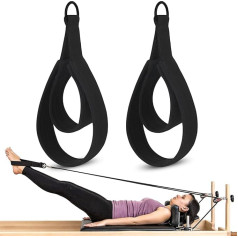 NVAAV 2PCS Pilates Double Loop Straps for Reformer Feet - оборудование для фитнеса и йоги - D-Ring Exercise Straps for Gym and Home Workouts