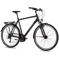 Airtracks Мужской треккинговый велосипед 28 дюймов TR.2820 SHIMANO ACERA RD-T3000, 21G Derailleur, Hub Dynamo Black Matte - Высота рамы 52 см, 56 см и 60 см - Модель 2020 года