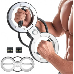 GYMAX Тренажер для рук, тренажер для предплечий, 5,4 кг, тренажер для сжигания для мужчин и женщин с регулируемым сопротивлением и вращающейся 