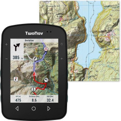 TwoNav Terra (32GB) + карта Испании Topo, GPS с большим дисплеем, 9,5 см (3,7 дюйма) для гор, походов, MTB, велосипеда с картами в комплекте, бирюзовый