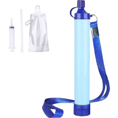 NNOOAADIO Кемпинговый фильтр для воды Персональный фильтр для очистки воды Соломинка Портативный комплект для очистки воды 0,01 микрон на откры