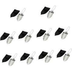 VANZACK Pack of 10 Garden Shovel Stainless Steel Spatula Storage Bag Gardening Tool No Burrs Storage Bags Religious Outdoor Folding Shovel Storage Bag Stainless Steel