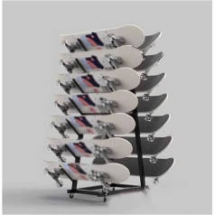 Напольный стеллаж для хранения скейтбордов и сноубордов, металлическая подставка для лыж и самокатов, компактный органайзер для гаража и 