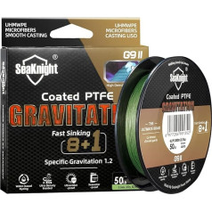 SeaKnight Gravity G9 9 Strands Braided Fishing Line Fast Sinking 150m/300m Multifilament PE Lines 8+1 Cored Wire Smooth Saltwater Long Casting Sea Fishing Carp Fishing