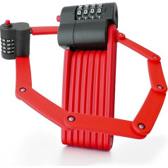 XNITO Incognito Складной комбинированный велосипедный замок | 4 цифры анти-кражи тяжелый долг закаленной стали сплава велосипедный замок для элек