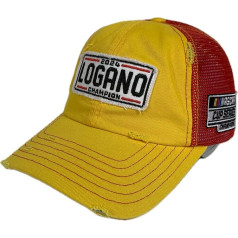 Checkered Flag Sports Joey Logano #22 NASCAR 2024 Championship Mesh Snapback Stressed Brim Hat Yellow, One Size, желтый, размер единицы