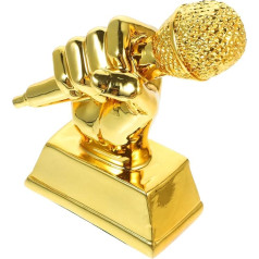 HLUONGTN Трофей Пение Трофей Награда Мини Микрофон Награды Конкурс Трофей Пение Конкурс Трофей Мини Награды Трофеи Lustitrophy/Den/13.5X9X5Cm