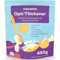RheinNatur Viscomin Thickening Powder 450 g Refill Pack - Thickening Powder for Drinks & Food - Thickening Agent for Thickening Drinks and Food - Vegan & Tasteless