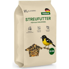 KLASEBO Корм для птиц, 25 кг, рассыпной корм, корм для диких птиц, смесь кормов для птиц 4 сезона