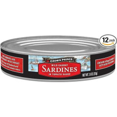 Кронпринц Сардины в томатном соусе, 7,5-унцевых банок (упаковка из 12)