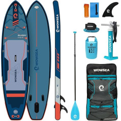 Надувная доска WOWSEA Stand Up Paddle Board, прочная устойчивая доска для отдыха SUP Board для туризма и йоги iSUP - отличный выбор для водных уроков и начинаю