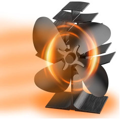 Печной вентилятор с 4 лопастями - ультра тихий каминный вентилятор для дров, экологически чистый вентилятор, эффективное распределение теп