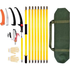 Телескопические пилы для обрезки 30 футов/9 м, прочная ручная пила с пружинным механизмом, регулируемая по высоте, 7 футов - 30 футов, садовые и