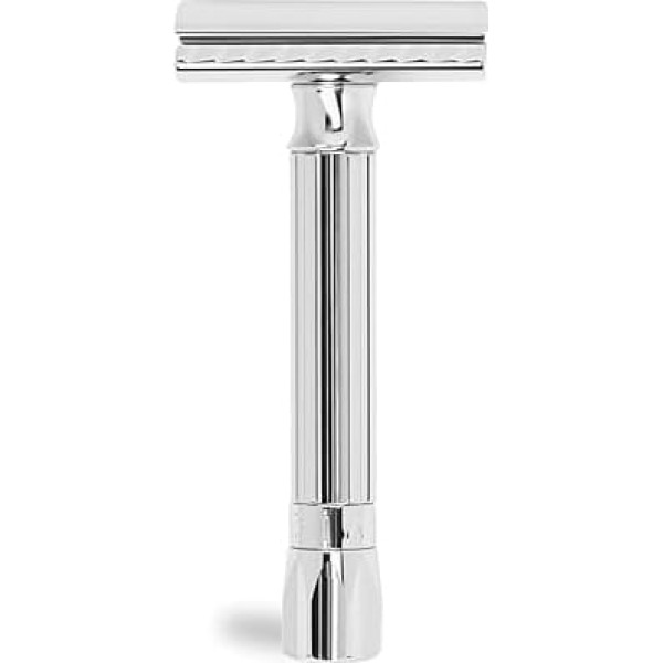 MERKUR Adjustable Safety Razor 500C - Chrome | Classic Gloss Chrome | Двухкомпонентная бритва премиум-класса с прямым срезом | Идеально подходит для влажного бритья | Лит