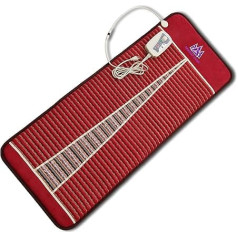 Инфракрасный коврик MediCrystal - средний размер 60 x 150 см - фиолетовый аметист и черный турмалин - натуральные дробленые кристаллы - регулируемый 