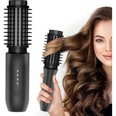 Kabellose Lockenbürste, beheiztes heißes Haar, Schwarz