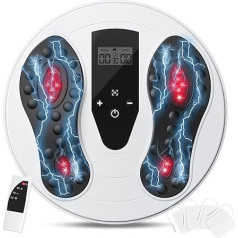 Medic Стимулятор кровообращения ног с инфракрасным светом 660 + 850 NM, EMS и TENS массажер для ног с 4 электродными подушечками, улучшает кровообраще
