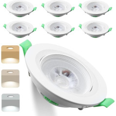 Brantoo светодиодные встраиваемые светильники 230 В диммируемый, 30 ° поворотный 70-75 мм размер отверстия 7 Вт ультра плоский IP44 светодиодные прож