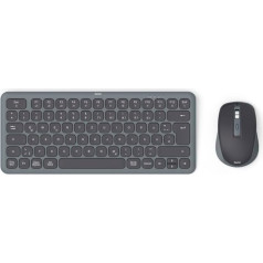 Hama Wireless Keyboard Mouse Set (многофункциональная клавиатура и мышь с Bluetooth/беспроводной связью для ПК, смартфона, планшета, маленькая, с батарейками, 
