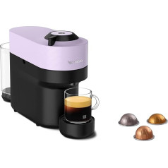 Капсульная кофемашина NESPRESSO Vertuo Pop - 4 размера чашек - технология центрифугирования - приветственный пакет в комплекте - фиолетовый