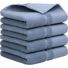 PiccoCasa Набор из 4 полотенец для ванной комнаты из 100% хлопка 600gsm для лица 34 x 74 см Банные полотенца с высокой впитываемостью для кухни - Набор по