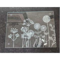 40 x 30 см закаленное стекло разделочная доска цветочный дизайн разделочная доска рабочая поверхность сберегатель