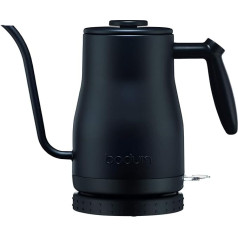 Bodum 11940-01EURO Bistro Электрический чайник с длинным носиком из нержавеющей стали 1200 Вт 1,0 л
