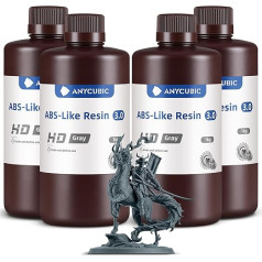 ANYCUBIC ABS-Like Resin 3.0, смола для 3D принтера с отличной твердостью и прочностью, высокая точность, низкий запах 405 нм УФ-отверждаемая смола для 3D пр