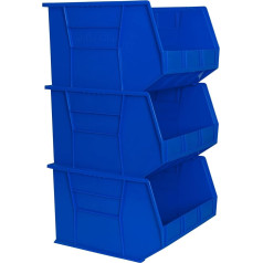 Akro-Mils 30270 Пластиковый подвесной контейнер для хранения, 18 дюймов на 16 дюймов на 11 дюймов, синий, в упаковке 3 шт.