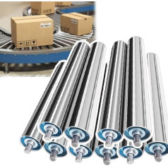 Generisch Carrier Roller Conveyor Belt Pack of 10 Durable Stainless Steel Rollers for Transport Projects - 25-60mm Diameter Replacement Rollers