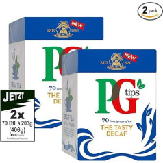 PG Tips The Tasty Decaf 2 x 70 пакетиков по 203 г (406 г) черного чая без кофеина