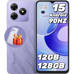 Blackview Wave 8 Мобильный телефон без контракта Android 14, 12GB + 128GB/2TB TF, 90Hz 6.56 Inch, 5000mAh Смартфон без контракта, Octa Core, 13MP + 8MP, Dual SIM/Fingerprint/GPS/OTG/Mobile Phone