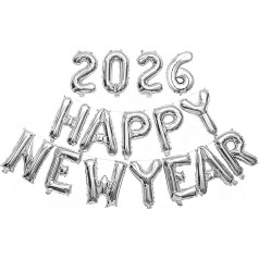 Украшения с Новым годом Воздушные шары с серебряными буквами