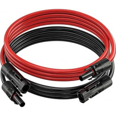 Удлинитель солнечного кабеля, 4 мм² 1/2/3/5/10 м Удлинитель солнечного кабеля, фотоэлектрический солнечный кабель, соединительный кабель, солн