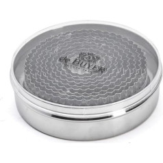 Консервные банки De Buyer с девятью круглыми формочками для печенья, нержавеющая сталь 13,21 x 13,21 x 3,99 см