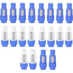 Exogio 20pcs NAC3FCA NAC3FCB Speakon Разъемы 3 Pin Powercon Plug Audio Speaker Plug 20A 250V AC Power Plug for Stage Light LED Screen Audio Devices Blue and