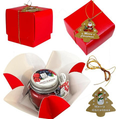 Regalami. Магазин 6 ароматических свечей + 6 коробок + 6 бирок + 6 шнуров, день рождения, рекламный подарок (красный, 6)