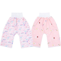 Amosfun 2 x Трусики-подгузники, водонепроницаемые, впитывающие, дышащие детские горшки для малышей, малышей, детей, младенцев, мальчиков, девоче