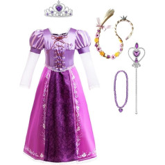 Lito Angels Костюм принцессы Рапунцель Костюм принцессы Рапунцель Карнавальный костюм на день рождения для девочек Размер от 18 месяцев до 12 лет