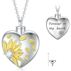 Seiyang подсолнух урна ожерелье для праха 925 стерлингового серебра кремации ювелирные изделия для женщин памятные подарки Keepsake
