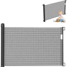 UISEBRT Выдвижные ворота безопасности 0-180 см, лестничные ворота безопасности для детей и пушных животных, черные защитные ворота для использо