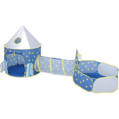 Детская игровая палатка и туннель, 3-в-1 игровой домик, яма для мячей, всплывающий детский игровой домик для помещений и улицы, портативный, с
