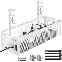 Кабельный лоток для стола 39 см без сверления Стальной настольный кабельный органайзер Проводной лоток Кабельный менеджмент Стойка (1 упак